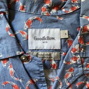 Goodfellow & Co. Koi Fish Print Button Down Shirt